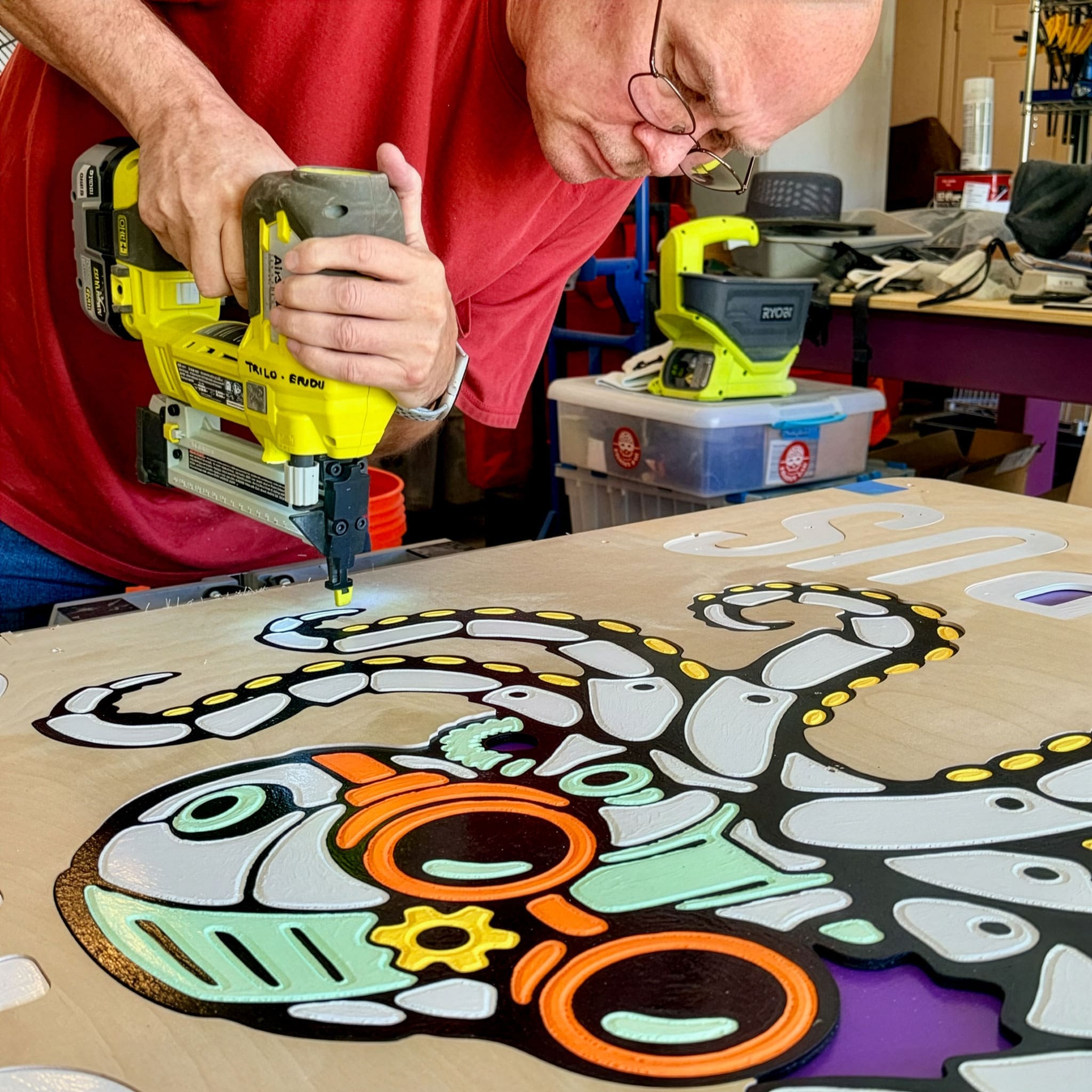 Camp Sign Stapling