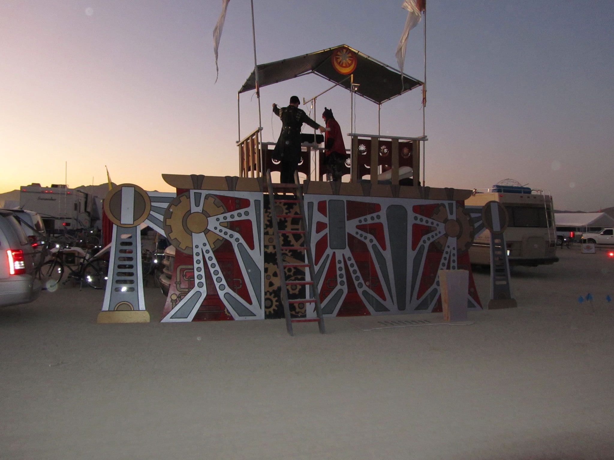 ES2011-sunrise Steampunk Airship Outpost